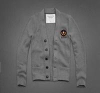 heren abercrombie and fitch truien cardigan knop badge lichtgrijs Mooie Prijs rqzxt296